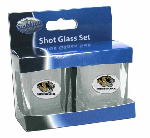 Missouri Tigers NCAA 2 oz Square Shot Glass Set Cover