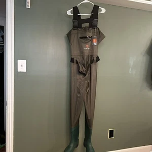 HISEA Green PVC Fishing Waders Sz 5/38 NWT - Picture 1 of 11
