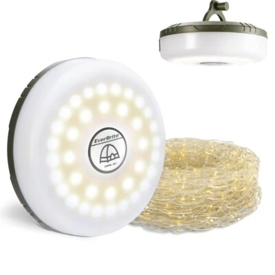 EverBrite 29.5FT Camping String Lights Rechargeable LED Lamp Outdoor Tent Lights - Image 1 of 4