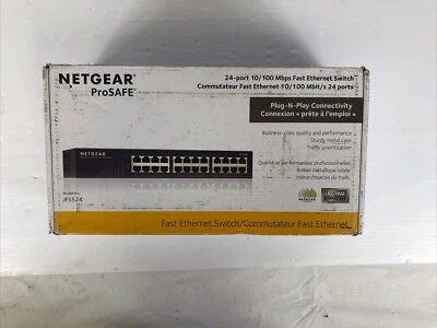 ROUTER NetGear ProSafe 24 Port 10/100 Switch JFS524 F - Image 1 of 3