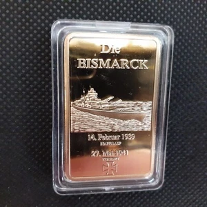 Medaille Barren "Die Bismarck, Deutsche Marine" Schiffmotiv Seefahrt Vessel - Bild 1 von 2