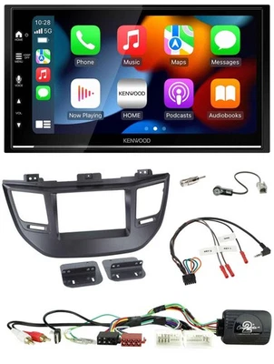 Kenwood DAB USB Bluetooth 2DIN Lenkrad Autoradio für Hyundai Tucson 15-20 schwar - Bild 1 von 4