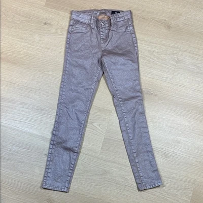 NWOT Adriano Goldschmied AG kids Metallic Rose Gold Skinny Twiggy Sleek Jeans 8 - Image 1 of 4