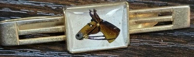 2½" Equestrian Tie Clip ANSON Tie Bar Reverse Painted Horse Head Money Clip - Image 1 of 4