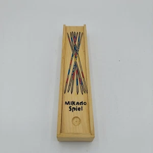 Juego de palos de madera vintage Mikado Spiel con caja de madera e instrucciones - Imagen 1 de 3