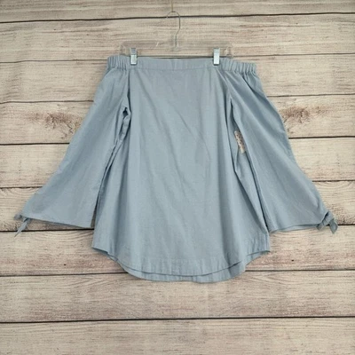 Blusa vaquera ligera Free People fuera del hombro para mujer talla pequeña azul NUEVA Foto 1 de 4