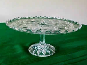1910 EAPG Pattern Glass Higbee Rexford, Alfa,Euclid, Boylan 10" Cake Stand - Picture 1 of 5