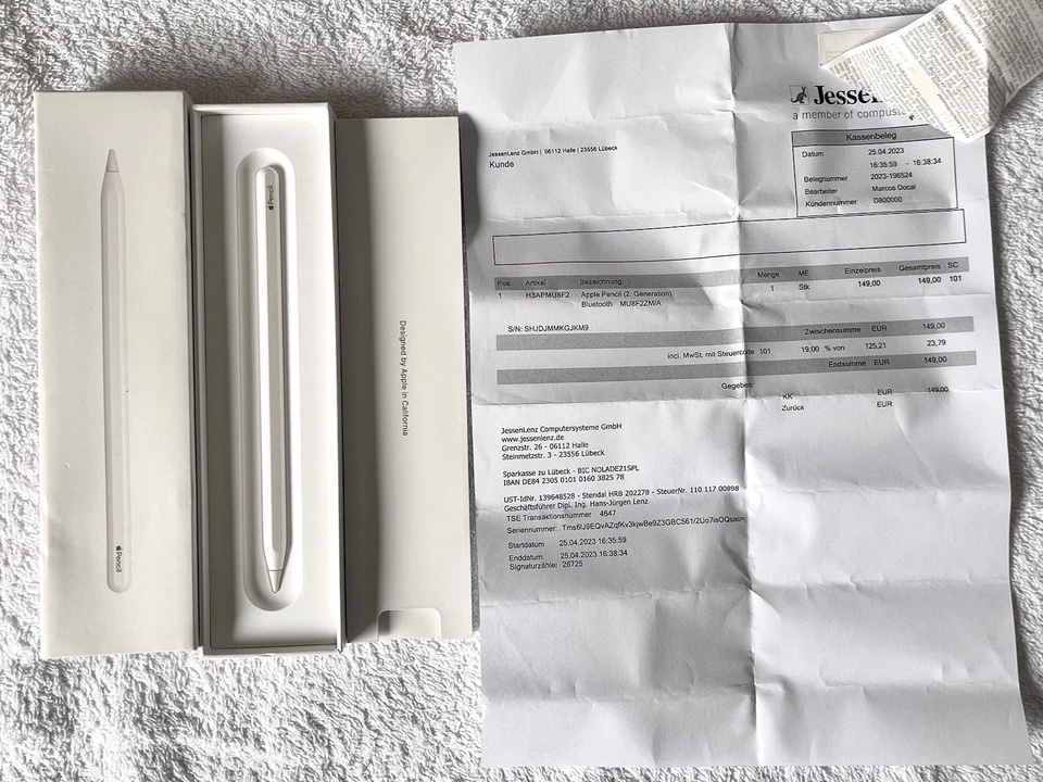 Apple Pencil (2. Generation) – fast neu – mit Rechnung & OVP - Bild 1 von 1