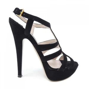 Sandalias MIU MIU para mujer talla 36 gamuza negra - Imagen 1 de 6