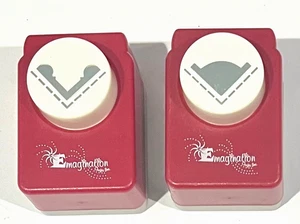 Set of 2 Corner Hole Paper Punch Emagination Scrapbook Cards Decorative Craft - Picture 1 of 10