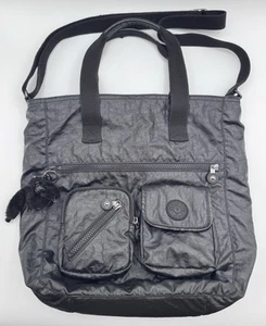 Kipling Tasche Joslyn Johanna Metallic Schwarz Schulter Handtasche Affe - Bild 1 von 10