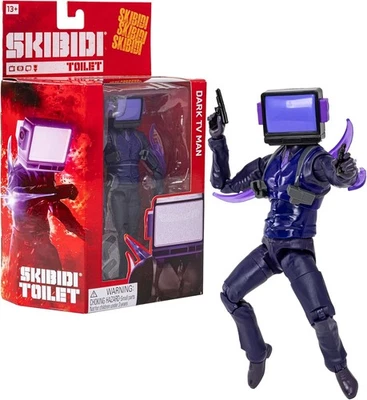 SKIBIDI Toilet Deluxe Figure DARK TV MAN Series 2 6Inch Collectible Figures  - Image 1 of 3