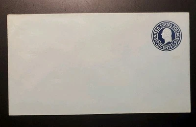 US Postal Stationery U445 Mint Envelope Entire 5c Blue on Blue Jefferson - Image 1 of 2