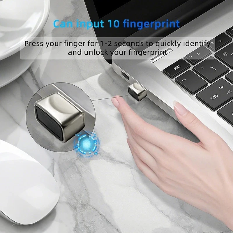 Windows 10 Mini Biometric Fingerprint Scanner USB Login Lock for PC Laptop - Image 1 of 4