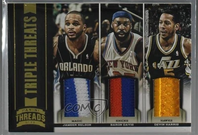 Panini Threads Triple Threats Materials Prime 2012/25 Baron Davis Jameer Nelson Foto 1 de 2