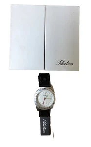 Selectron GMT Polar silberfarbene Quarz Herrenuhr & schwarzes Band in Box - silber - Bild 1 von 24