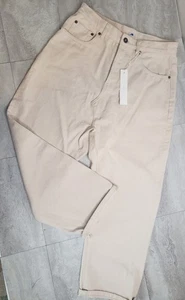 ICHI Denim Sarrouel Crop Pants 201141 Cream Natural Size 1 Japan $145 Retail - Picture 1 of 8