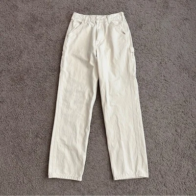 J. Galt Cream Cargo Carpenter Jeans Womens M - Image 1 of 4