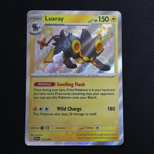 Luxray 137/091 Shiny Rare Pokémon Card NM/M – Paldean Fates SV4.5 TCG - Foto 1 di 2