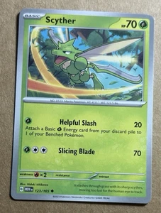 Pokemon 151 Scyther 123/165 - Picture 1 of 1