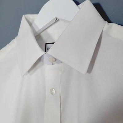 CAMICIA CHARLES TYRWHITT NUOVA SENZA ETICHETTE COLLO 15,5" VESTIBILITÀ CLASSICA BIANCO SPORCO WH600 - Immagine 1 di 4