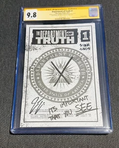 CGC SS 9.8 Department of Truth NYCC 2023 Bootleg Edition  Tynion & Simmonds Sig - Picture 1 of 5