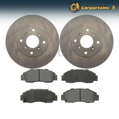 Rotor de freno Pastilla de freno delantera 3 piezas para Honda Prelude 2,2 L 1993 1994 1995 1996 Foto 1 de 4