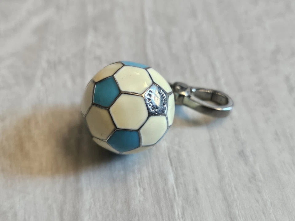 ❤Juicy Couture Enamel Soccer Ball Charm Silver Tone Juicy League Vintage - Image 1 of 4