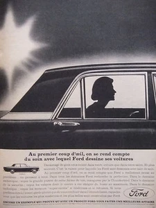 PUBLICITÉ DE PRESSE 1961 FORD ZEPHYR - ADVERTISING - Picture 1 of 1