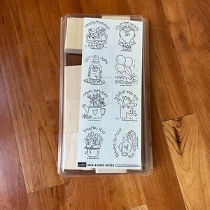Stampin' Up! NICE & EASY NOTES Set 8 Birthday Get Well Friend Hooray Thank You - Picture 1 of 2
