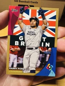 HARRY FORD GREAT BRITAIN 2023 TOPPS S2 WBC STARS GOLD PARALLEL #WBC-35 GB /75 - Picture 1 of 2