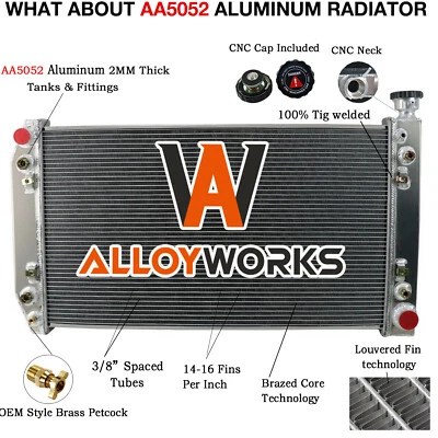 4 Rows Core Cooling Radiator Fit 1988-95 Chevy/GMC P30 C/K1500 2500 3500 P3500 Foto 1 de 4