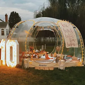 Tenda a Bolle Alvantor Tenda Igloo Istantanea Protezione Freddo Pop Up Patio Pieghevole - Foto 1 di 43