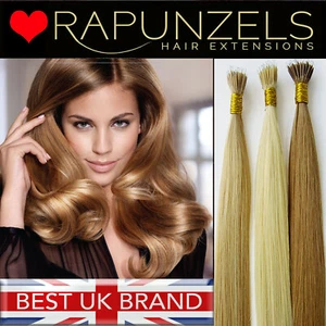 18" nano bead WIRE TIPPED hair extensions straight remy human hair RAPUNZELS - Picture 1 of 27