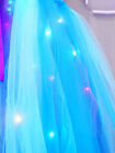 Kids Girls Halloween Costume Led Light Up Mermaid Princess Dress With Headband