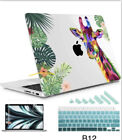 3-teiliges Etui, Tastaturabdeckung, Displayschutzfolie für MacBook Pro 14 Zoll Blumengiraffe