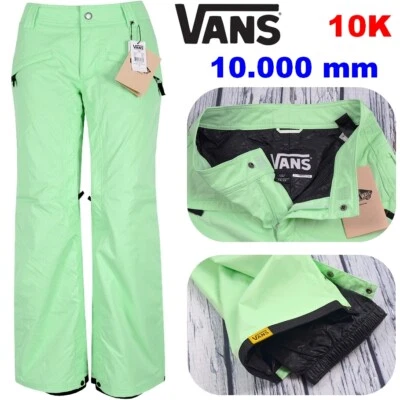 VANS 10K Women's Snowboard Trousers Ski Waterproof Snow Turquoise Mint Green — 第 1/4 张图片