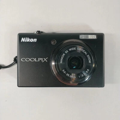 Nikon COOLPIX S570 12.0MP 5x Optical Zoom CCD Digital Camera 100% Working Black - Image 1 of 4