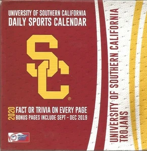 2020 University of Southern California Trojans Daily Sports Boxed Calendar NIB - Picture 1 of 2