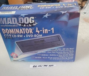 Mad Dog Multimedia Dominator 4 in 1 (MD-5216CDR) CD-RW/DVD-ROM (Combo) Burner - Afbeelding 1 van 1