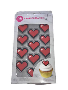 Nerdy Nummies Icing Heart Decorations 12 Count Cupcakes Love Valentine’s Day