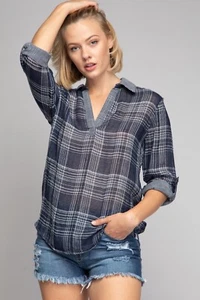 Women's Always and Forever V-neck Blouse Top Medium - Imagen 1 de 2