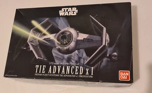 Star Wars TIE Advanced x1 Fighter 1:72 Scale Model Kit Bandai NEW Made In Japan - Picture 1 of 6