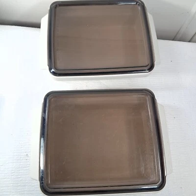 Vintage Litton Ware Conventional Oven Microwave Lidded Cookware set 2 w/ lids - Image 1 of 4