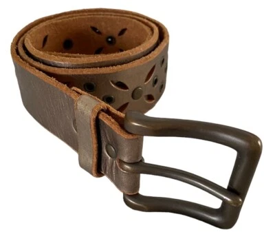 Cinturón Fossil Mujer Talla S Pierced Diseño Floral Cuero Foto 1 de 4