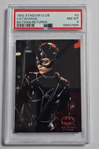 1992 Stadium Club Batman Returns #D Catwoman Preview Card Graded PSA 8 Nm-Mt Pp7 - Picture 1 of 2
