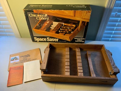 Chicago Cutlery Space Saver Under Cabinet Oak Knife Storage - Image 1 of 4