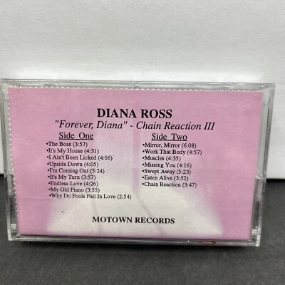 DIANA ROSS “FOREVER,DIANA” CHAIN REACTION III MOTOWN ADVANCE PROMO CASSETTE - Image 1 of 4