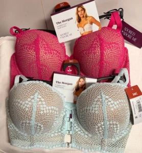 Reggiseno push up in pizzo Adored by Adore Me Morgan scegli taglia e colore rosa caldo blu Glo - Foto 1 di 11