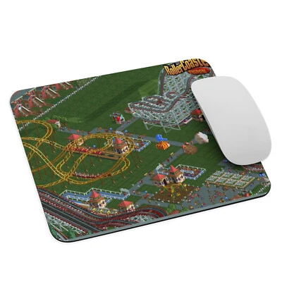 RollerCoaster Tycoon Mouse Pad 9.5x7.75 inch Rectangle High Quality Millenials  - Image 1 of 3